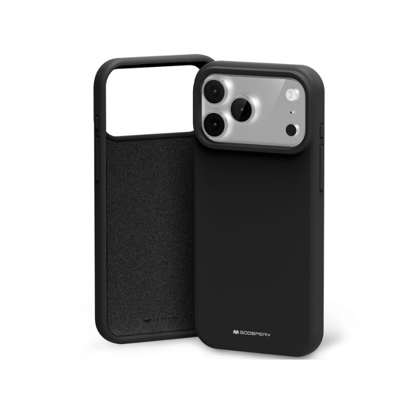 Etui MERCURY Silicone do Apple iPhone 17 Pro Max Czarny