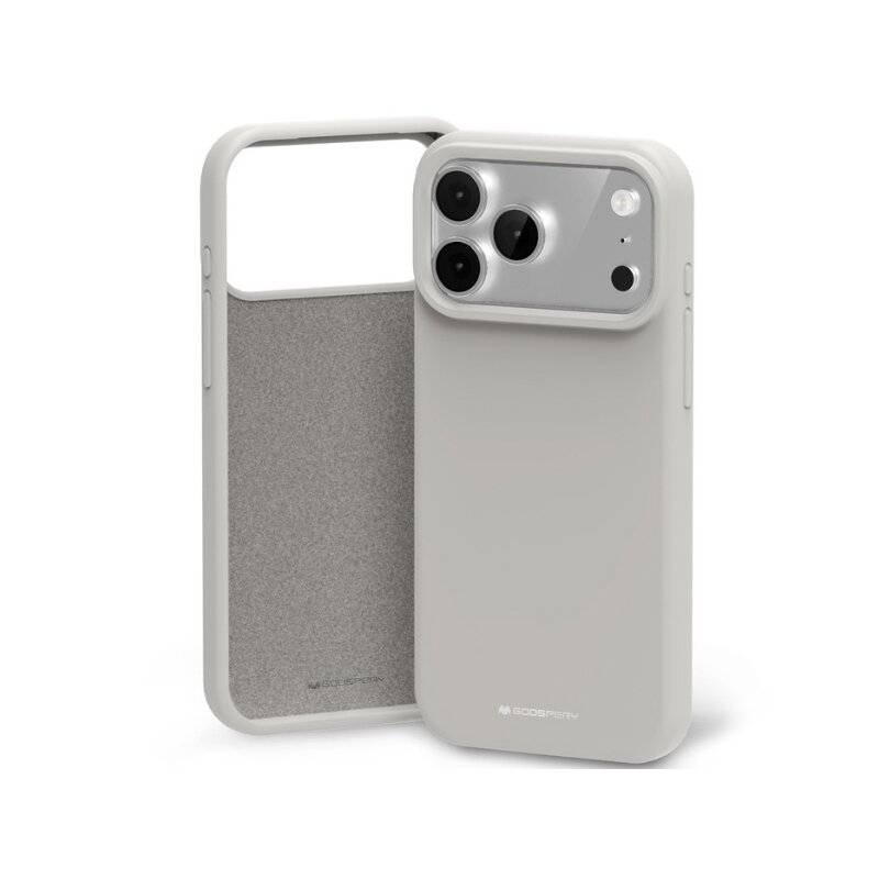 Etui MERCURY Silicone do Apple iPhone 17 Pro Max Kamienny