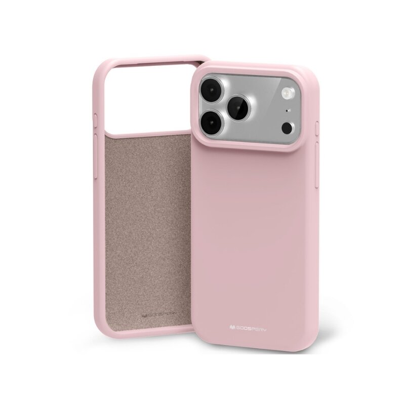 Etui MERCURY Silicone do Apple iPhone 17 Pro Max Różowo-piaskowy
