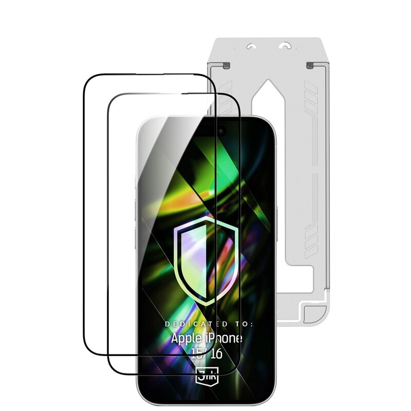 Szkło hartowane 3MK Hardy Hardura 9H do Apple iPhone 15/16 (2 szt.)