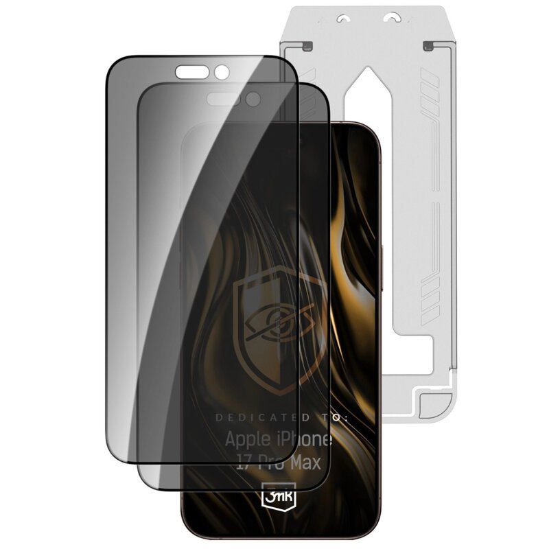 Szkło prywatyzujące 3MK Hardy Privzone 9H do Apple iPhone 17 Pro Max (2 szt.)