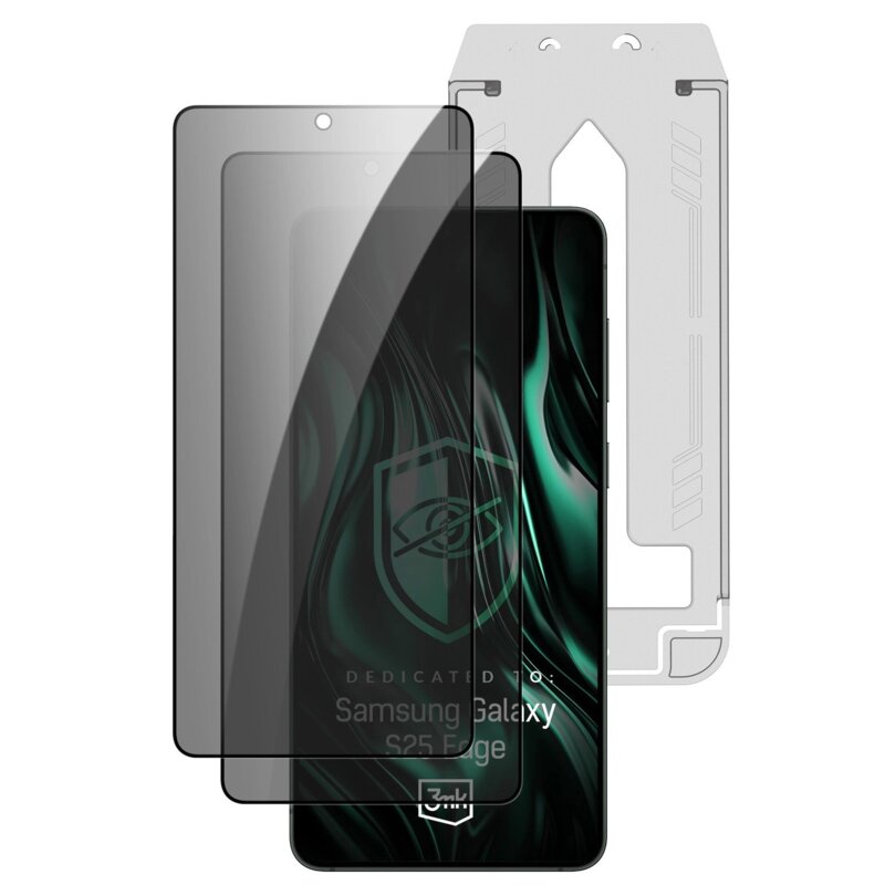 Szkło prywatyzujące 3MK Hardy Privzone do Samsung Galaxy S25 Edge (2 szt.)