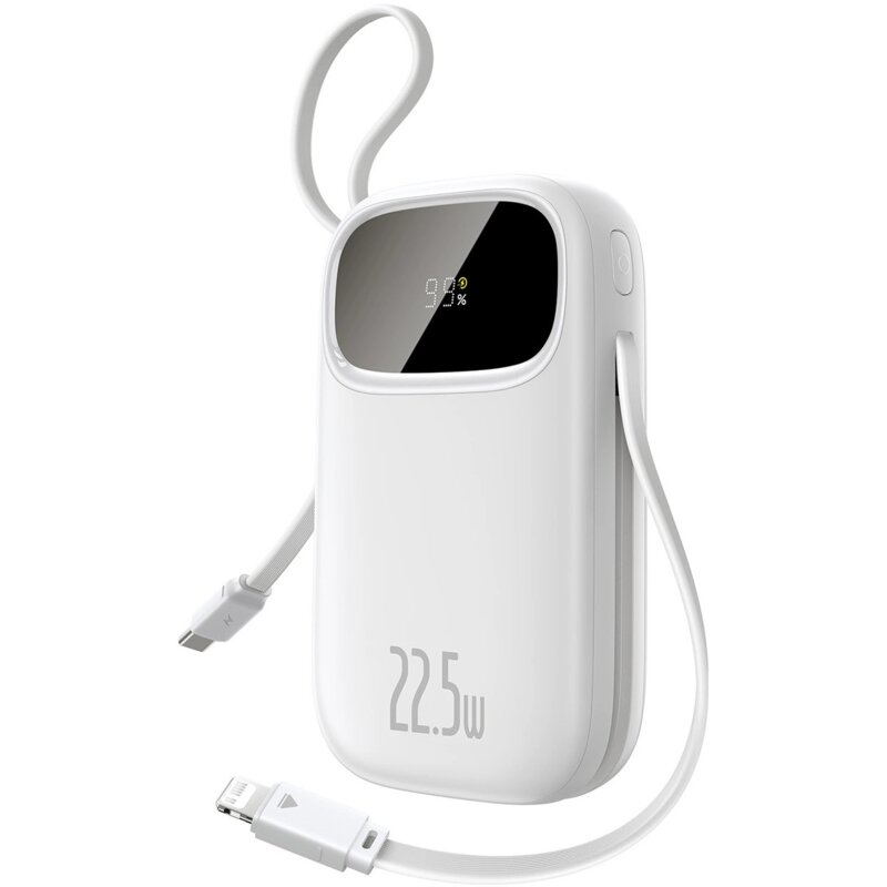 POWER BANK BASEUS 20000 mAh 22.5W WBUDOWANE KABLE USB-C LIGHTNING SZYBKI