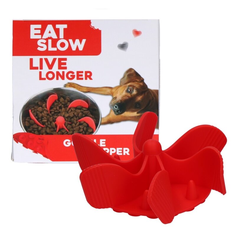 Wkład do miski EAT SLOW LIVE LONGER EATS065O Czerwony