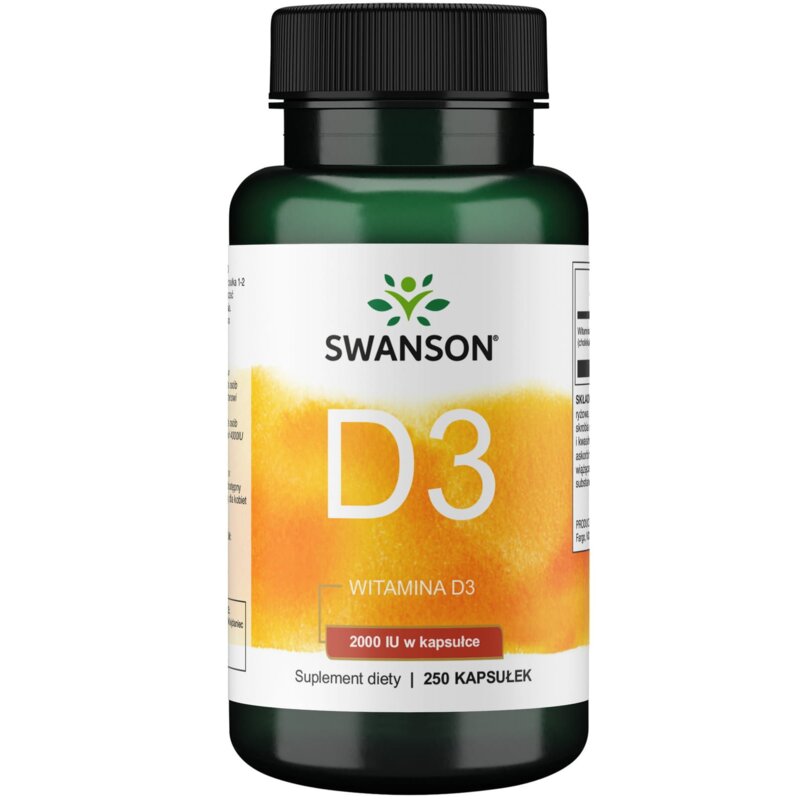 Witamina D3 SWANSON 2000 IU (250 kapsułek)