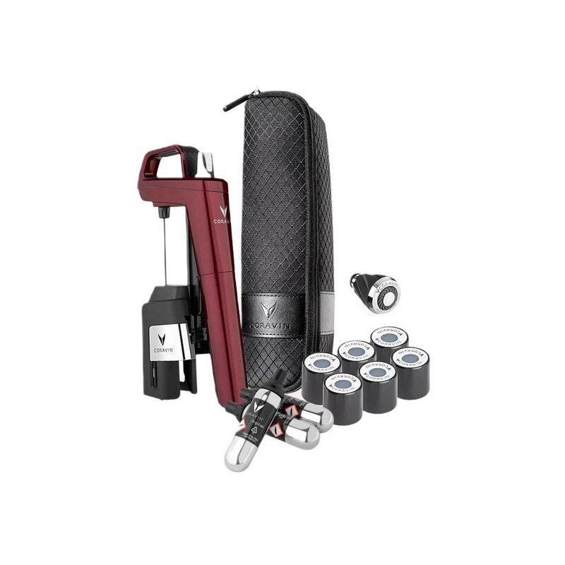 System do przechowywania wina CORAVIN Timeless Six Plus Burgundowy