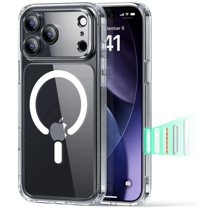 Etui ESR Classic Hybryd MagSafe + Tempered Glass do Apple iPhone 17 Pro Przezroczysty