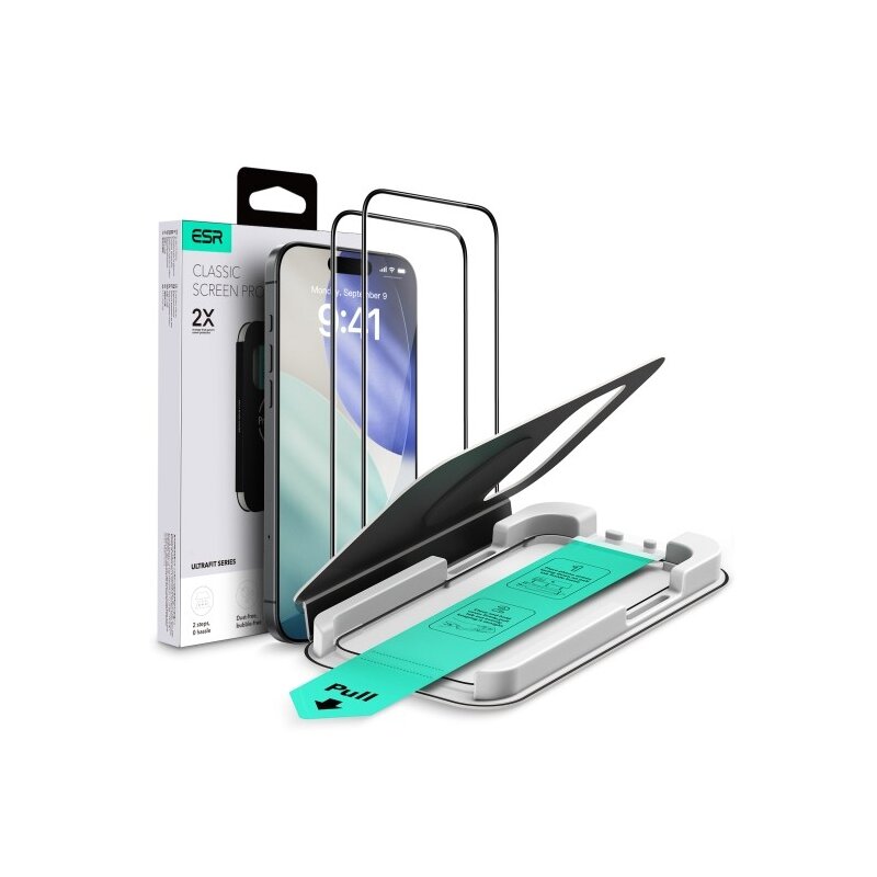 Szkło hartowane ESR UltraFit Tempered Glass do Apple iPhone 17 Pro (2 szt.)