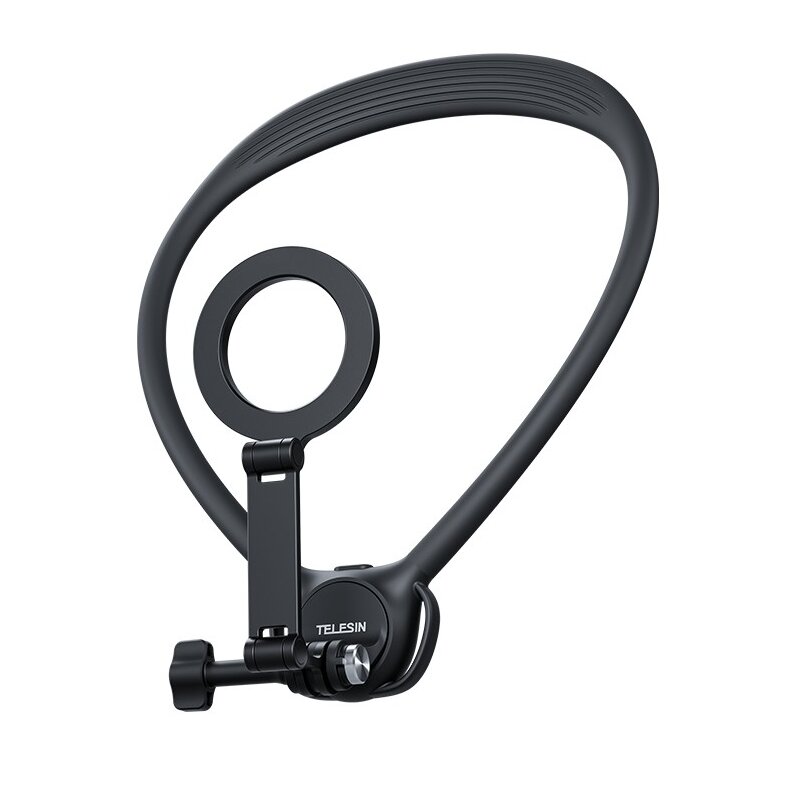 Magnetyczny uchwyt na szyję TELESIN P2-HNB-02 2w1 Grafitowy