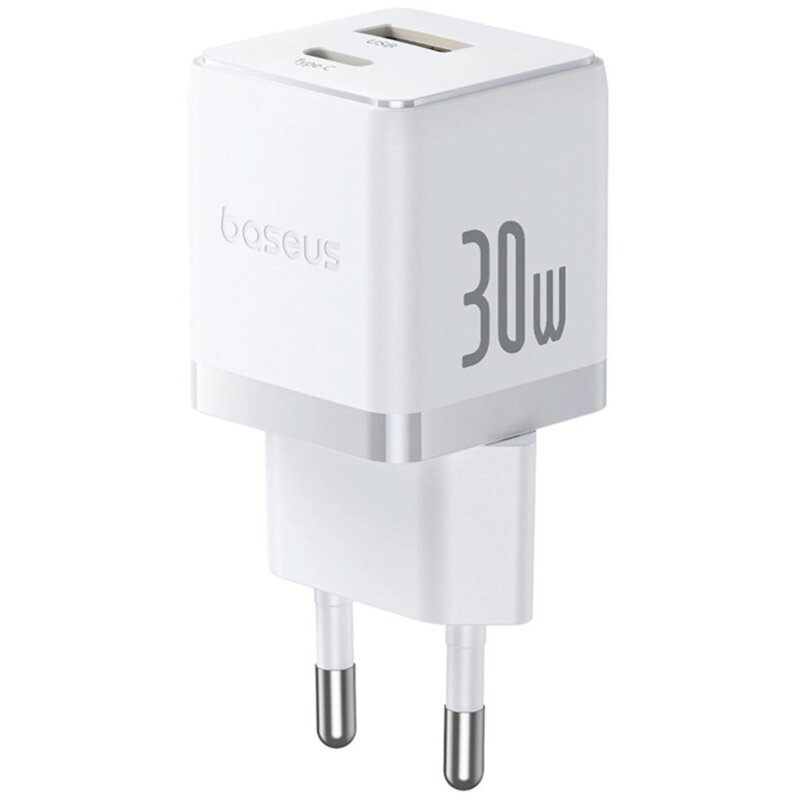 Ładowarka sieciowa BASEUS Palm 30W PD QC Biały ładowarka do telefonu USB, USB-C