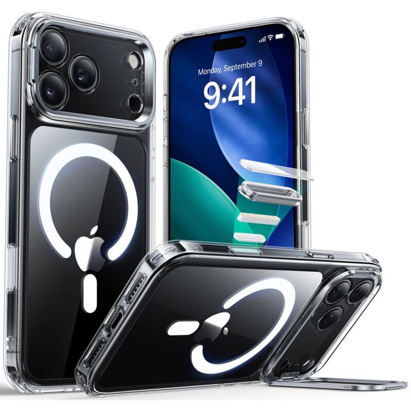 ESR Classic Hybrid Kickstand Magsafe do Iphone 17 Pro Clear
