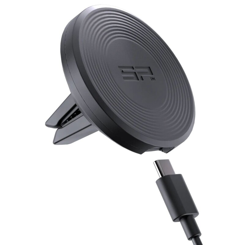 Uchwyt na telefon i smartfon SP CONNECT Charging Vent Mount 52805 Czarny uchwyt samochodowy na kratkę nawiewu