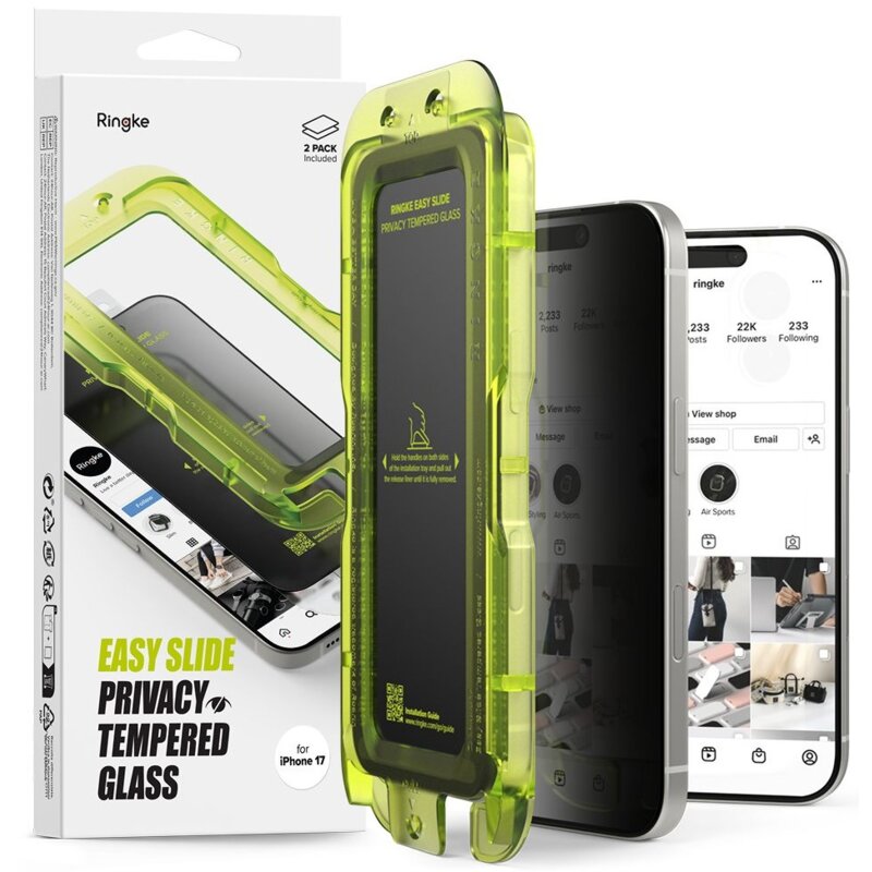 Szkło prywatyzujące RINGKE Easy Slide do Apple iPhone 17 (2 szt.)
