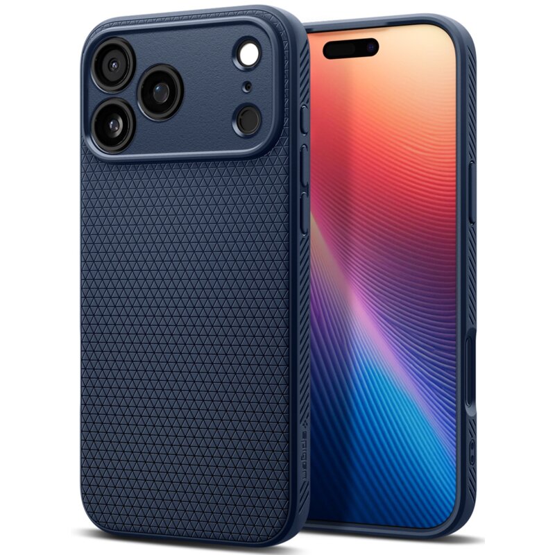 Etui SPIGEN Liquid Air do Apple iPhone 17 Pro Granatowy