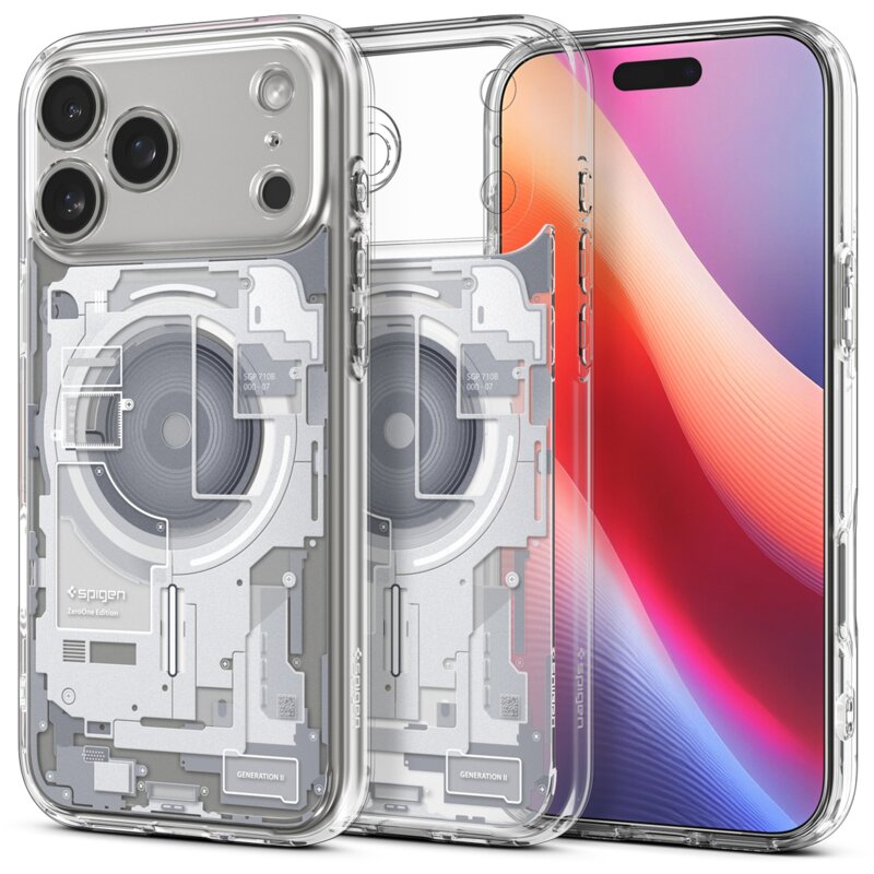 Spigen Ultra Hybrid Mag MagSafe do iPhone 17 Pro zero one biały
