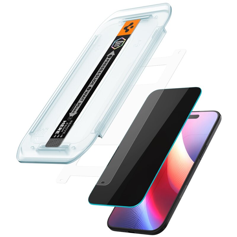 Spigen Glas.TR "EZ FIT" prywatyzujące do iPhone Air 2szt