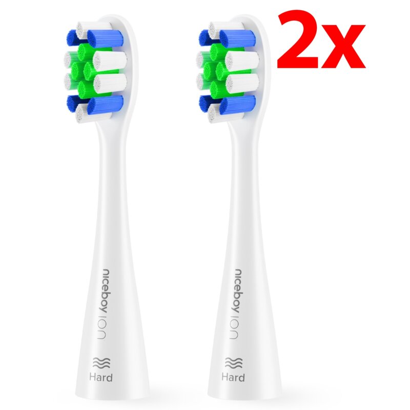 Oryginalna końcówka szczoteczki NICEBOY ION Sonic Lite Biały (2 szt.) (Twarde włosie)