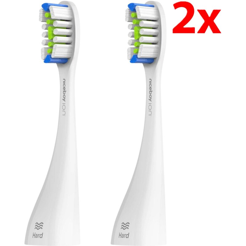 Oryginalna końcówka do szczoteczki NICEBOY Ion Sonic Pro UV (2 szt.) (Twarde włosie)