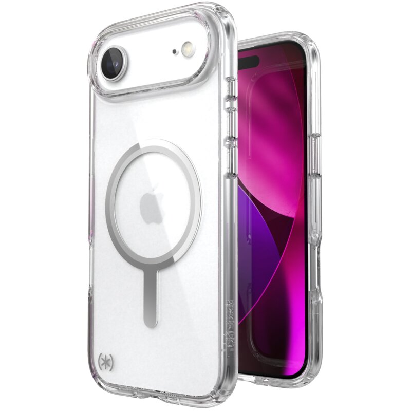 Speck Presidio Perfect Clear MagSafe do iPhone Air Przezroczysto-Srebrny