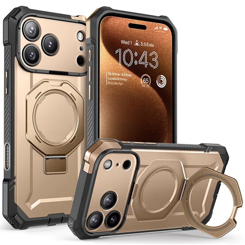 Etui SUPCASE Ub Grip Mag MagSafe do Apple iPhone 17 Pro Złoty