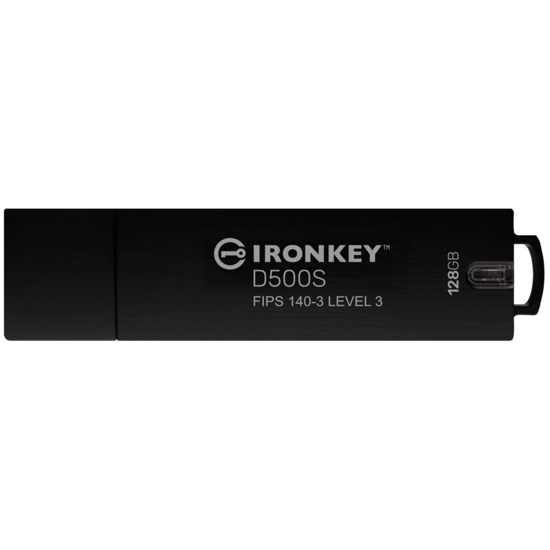 Pendrive KINGSTON IronKey D500S 128GB, USB 3.2 Gen. 1 (USB 3.0), Odczyt 260 Mb/s, Zapis 190 Mb/s Czarny