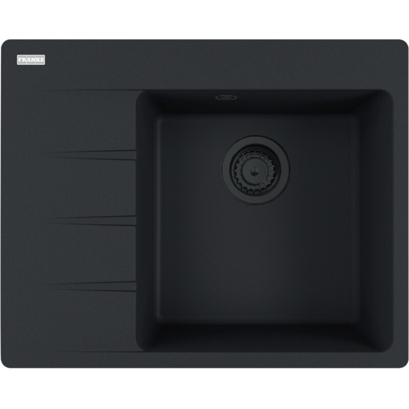 Zlewozmywak jednokomorowy z ociekaczem FRANKE Centro CNG 611-62 TL 114.0693.566 Czarny mat 50x62