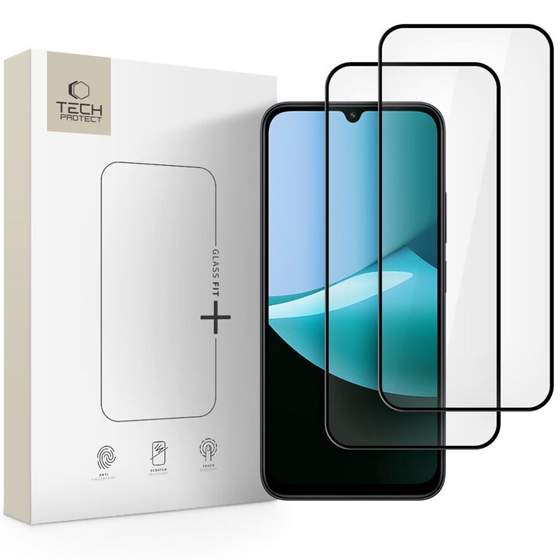 Szkło hartowane TECH-PROTECT Glass Fit+ do Xiaomi Redmi 15C/Poco C85 Czarny (2 szt.)