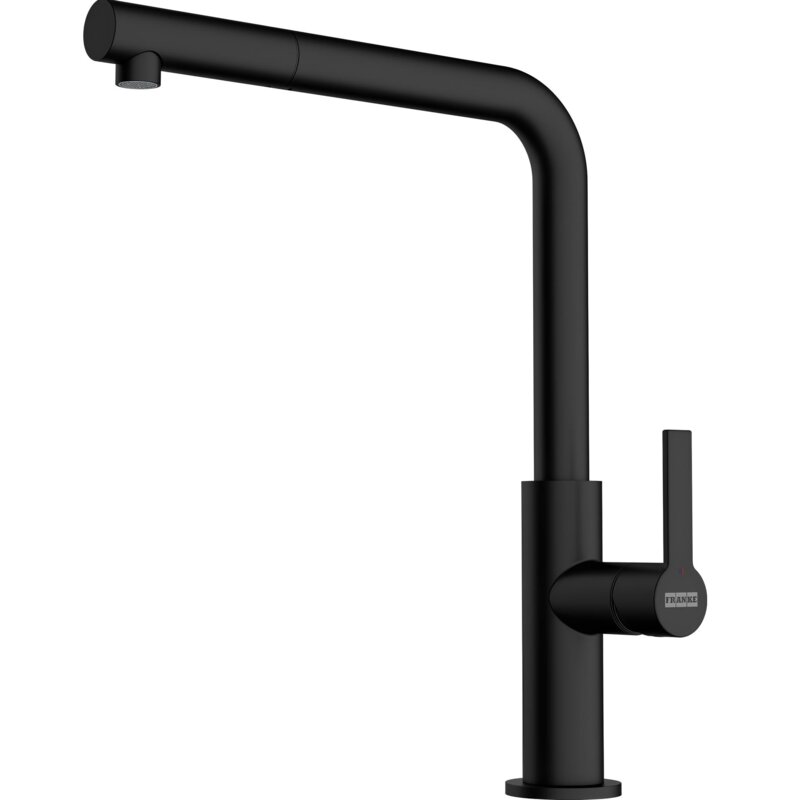 Bateria kuchenna stojąca FRANKE Maris Slim L Pull-Out z wyciąganą wylewką Czarny mat 115.0728.394