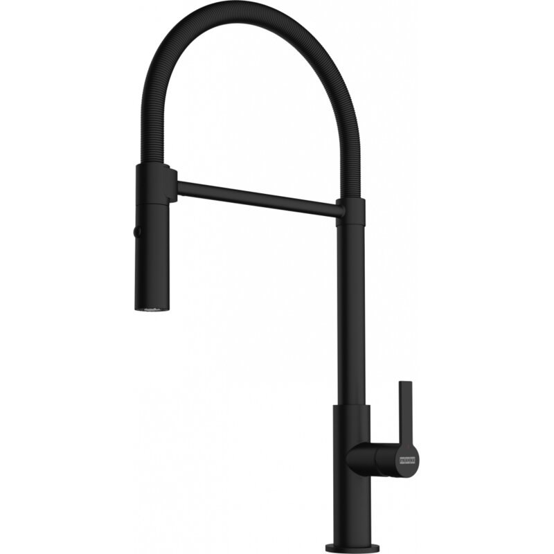 Bateria kuchenna stojąca FRANKE Maris Slim Semi-Pro z wyciąganą wylewką Czarny mat 115.0728.396
