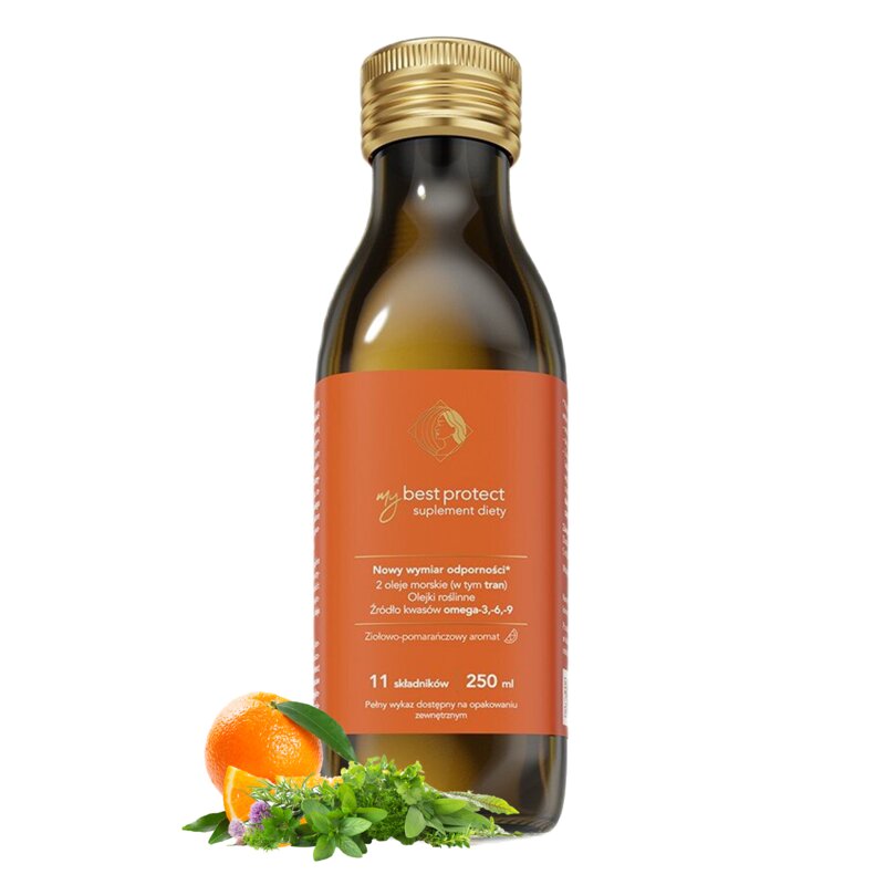 Suplement diety MYBESTPHARM Olej MyBestProtect Ziołowo-pomarańczowy (250 ml)