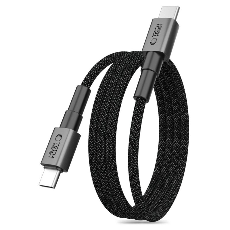 Kabel USB-C - USB-C TECH-PROTECT UltraBoost DNA MagTwist PD 100W/5A 2 m Grafitowy