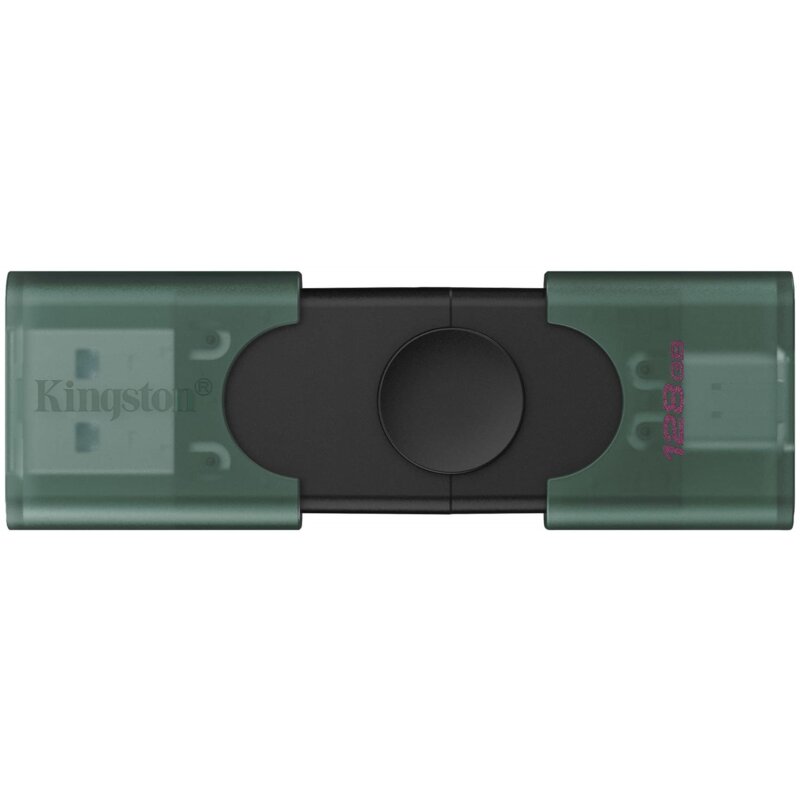 Pendrive KINGSTON DataTraveler Duo 128GB, USB-C / USB 3.2 Gen. 1 (USB 3.0) Zielono-czarny