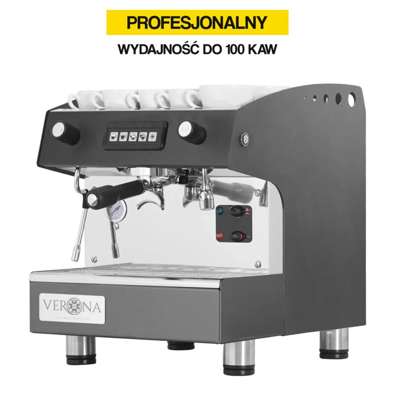 Ekspres HENDI Verona Romeo 207642 Czarny Profesjonalny