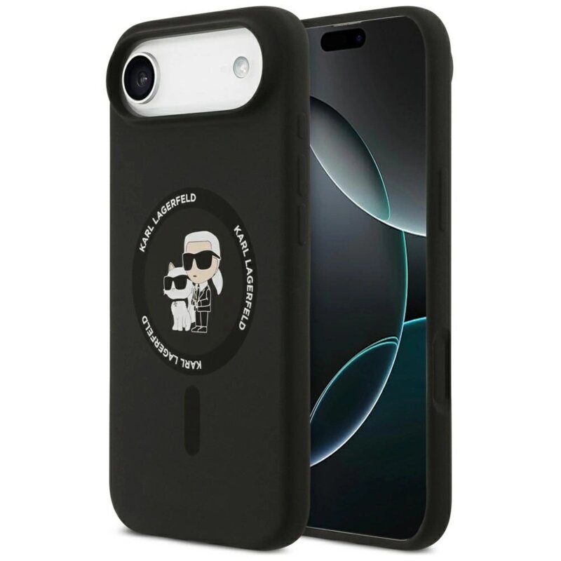 Karl Lagerfeld Silicone Karl&Choupette Ring MagSafe do iPhone Air Czarny