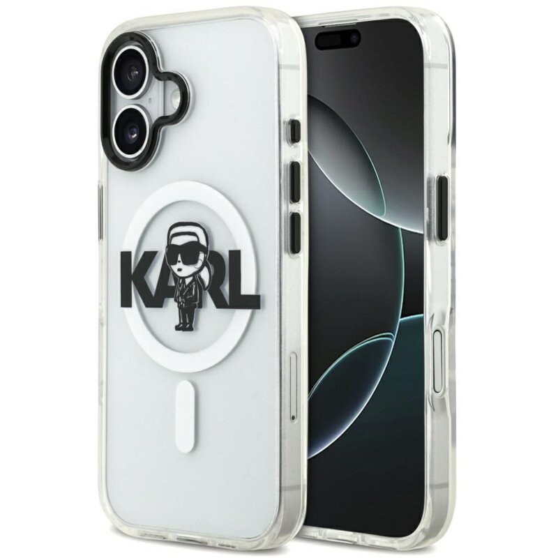 Karl Lagerfeld IML Karl Sketch Logo MagSafe do iPhone 17 Przezroczysty