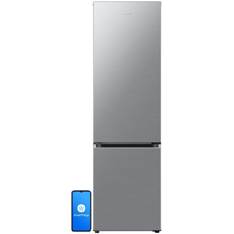 Samsung RB38C7AGWS9EF Funkcje AI Pełny No Frost 203cm Szuflada z kontrolą wilgotności Zdalne sterowanie Stal szczotkowana