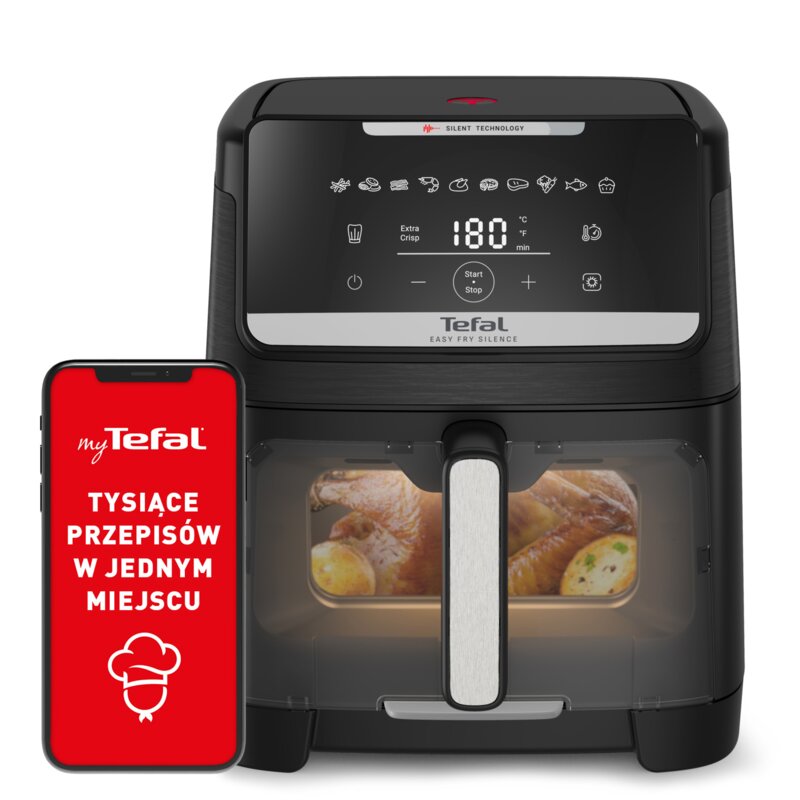 Tefal Easy Fry Silence XXL EY8468 1800W 7l Aplikacja mobilna