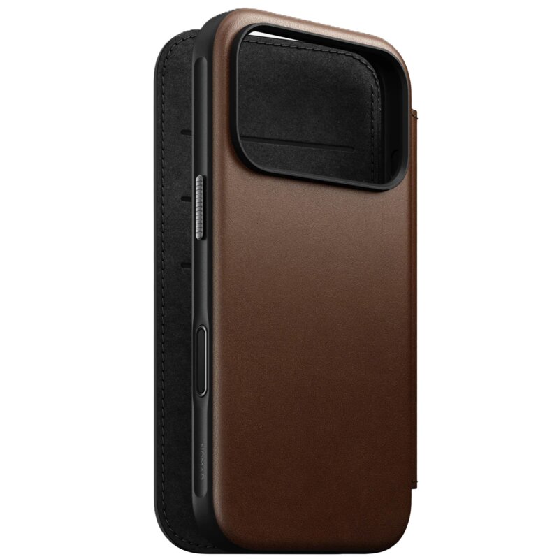 Nomad Modern Leather Folio do iPhone 17 Pro Brązowy