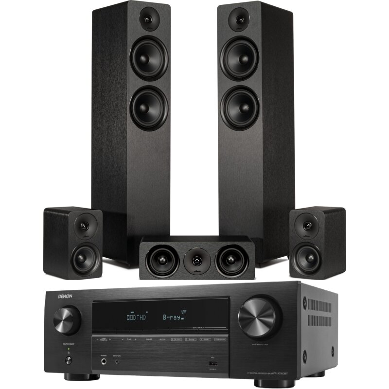 Kino domowe DENON AVR-X580BT + WILSON Scenix 5.0 Czarny