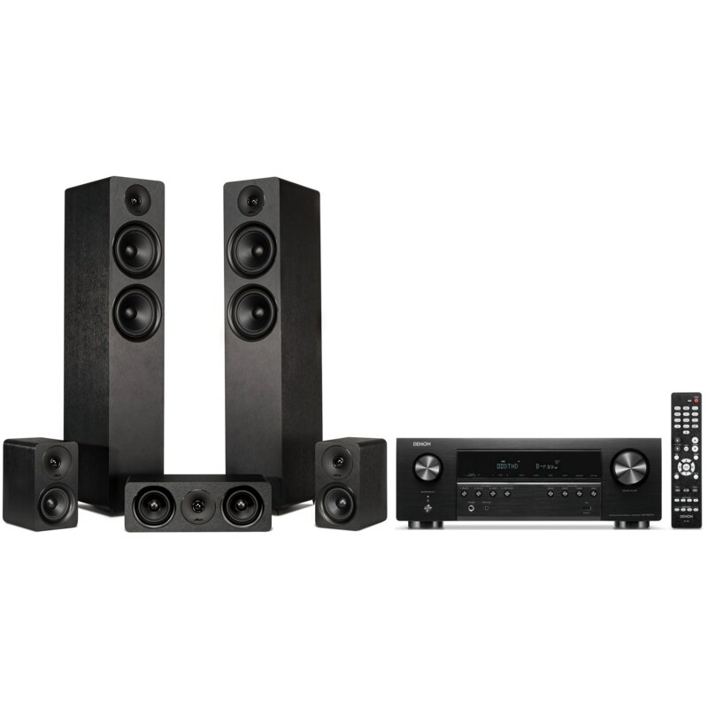 Zestaw Kina Domowego DENON AVR-S670H Czarny 7.2-kanałowy + Kolumny Głośnikowe WILSON Scenix 5.0 Czarne 8K,dźwięk 3D, AirPlay2, Wi-Fi