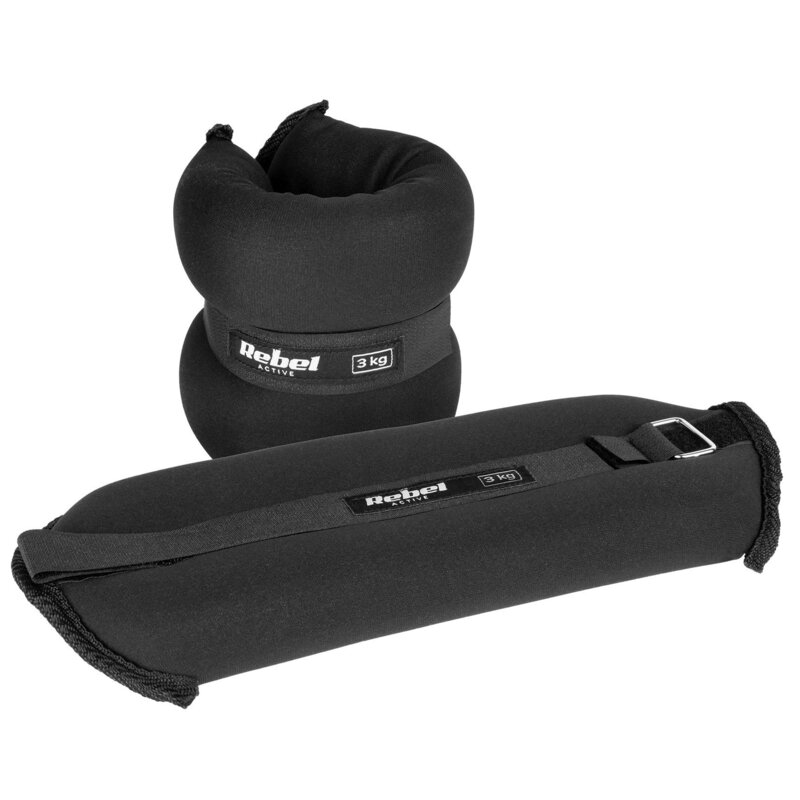 Obciążniki na ręce i kostki REBEL ACTIVE RBA-3500-3 (2 x 3 kg)