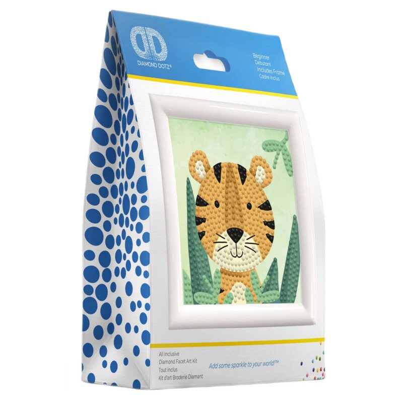 Zestaw kreatywny DIAMOND DOTZ With Frame Woodland Tiger 018-DD1052F