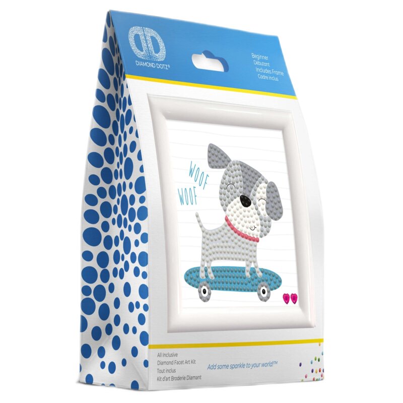 Zestaw kreatywny DIAMOND DOTZ With Frame Skate & Woof 018-DD1057F