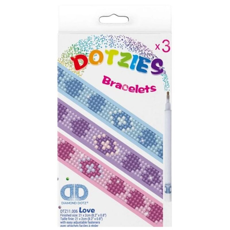 Zestaw kreatywny DIAMOND DOTZ Dotzies Love Bransoletki DTZ11.006