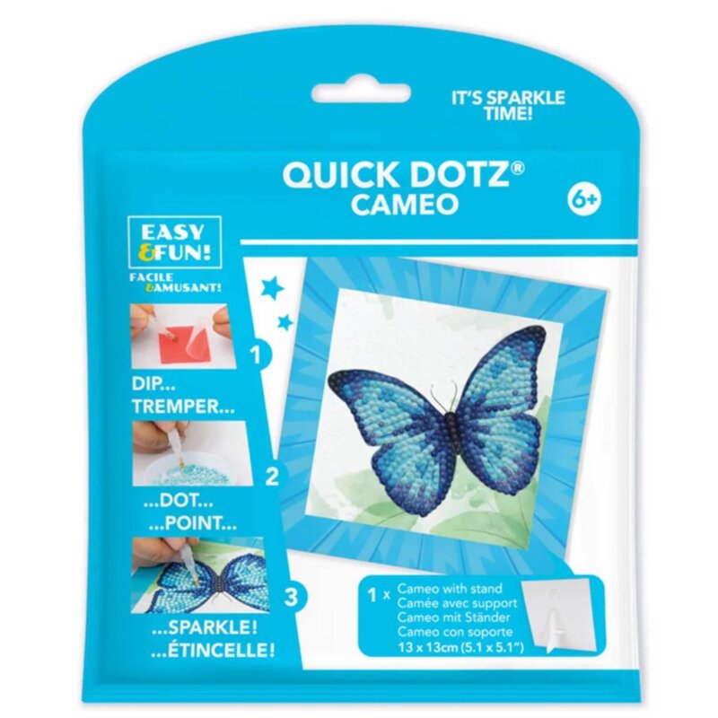 Zestaw kreatywny DIAMOND DOTZ Quick Dotz Blue Butterfly 018-DTZ5004