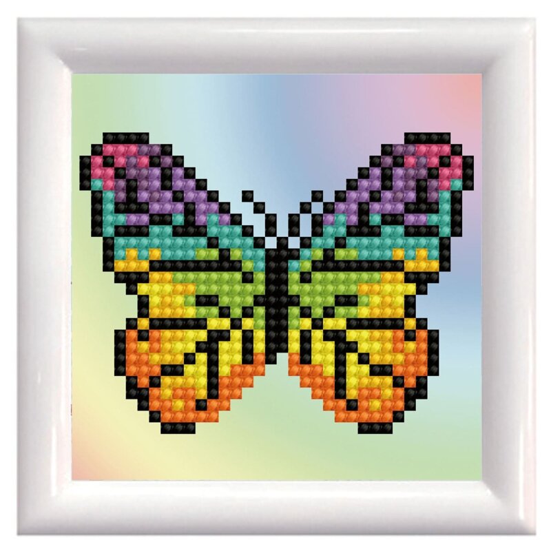 Zestaw kreatywny DIAMOND DOTZ With Frame Rainbow Butterfly 018-DD1031F