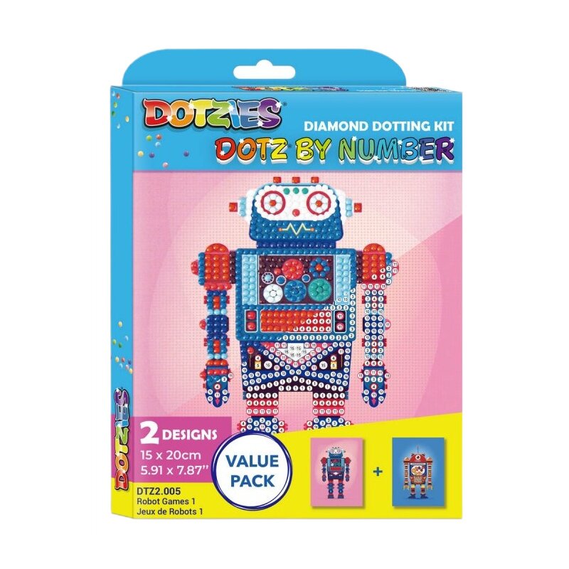 Zestaw kreatywny DIAMOND DOTZ Dotzies Robot Games 1 DTZ2.005