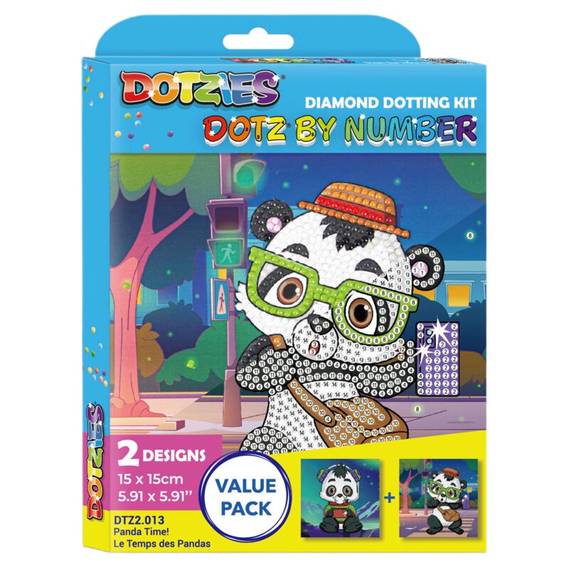 Zestaw kreatywny DIAMOND DOTZ By Number Panda Time 018-DTZ2013