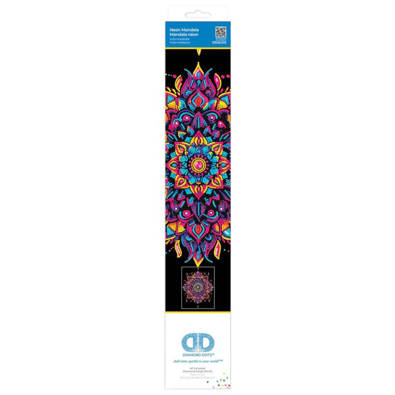 Zestaw kreatywny DIAMOND DOTZ Adults Neon Flock Mandala DD25.015