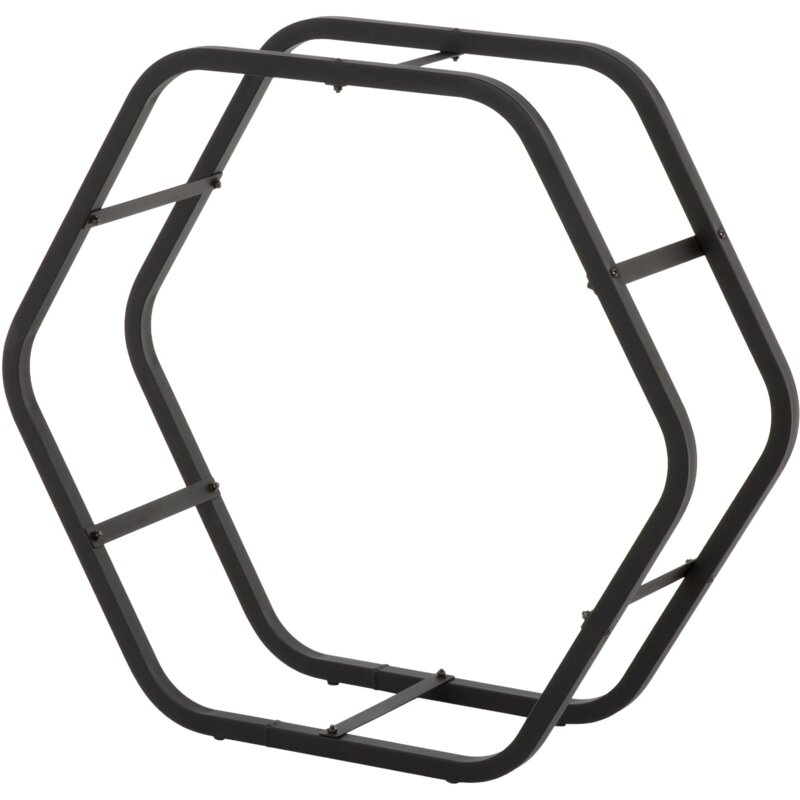 Stojak na drewno PATIO Hexagon Czarny 75kg